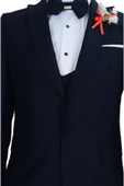 Cengiz İnler Düz Kırlangıç Yaka Yelekli Damatlık - 5