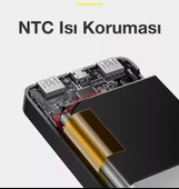 Baseus Baseus 15W 20000mAh Ultra Hızlı Taşınabilir Powerbank, Dijital LED Göstergeli, NTC Isı Korumalı - 4