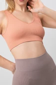 DoReMi Seamless V Yaka Ripli Kalın Askılı Spor Sütyen - 6