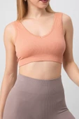 DoReMi Seamless V Yaka Ripli Kalın Askılı Spor Sütyen - 5