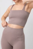 DoReMi Seamless Fitilli Kare Yaka Kalın Askılı Spor Sütyen - 2