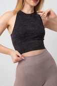 DoReMi Seamless Zebra Desenli Halter Yaka Spor Sütyen - 2