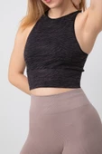 DoReMi Seamless Zebra Desenli Halter Yaka Spor Sütyen - 1