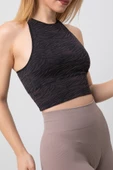 DoReMi Seamless Zebra Desenli Halter Yaka Spor Sütyen - 5
