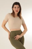 DoReMi Seamless Fitilli Spor Crop Tişört thumbnail 10