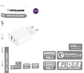 Sprange PTD18 Quick Charge 3.0 18W -33W Max. USB-A  USB-C PD Şarj Başlık - 2