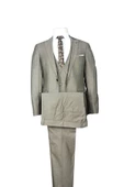 Cengiz İnler Kırçıl Tek Düğme 6 Drop Yelekli Slim Fit Erkek Takım Elbise - 6