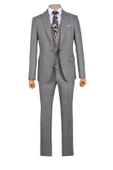 Cengiz İnler Armür Kırçıl Desen Tek Düğme 6 Drop Yelekli Slim Fit Erkek Takım Elbise - 1