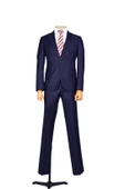 Cengiz İnler Düz Çift Düğme 6 Drop Slim Fit Erkek Takım Elbise - 1