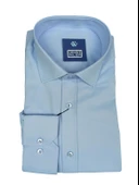 Cengiz İnler Standart Yaka Düz Slim Fit Erkek Pamuk Gömlek - 8