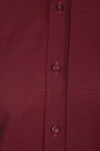 Cengiz İnler Standart Yaka Küçük Çarpı Armür Desen Slim Fit Erkek Pamuk Gömlek - 8