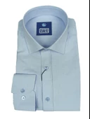 Cengiz İnler Standart Yaka Küçük Çarpı Armür Desen Slim Fit Erkek Pamuk Gömlek - 1