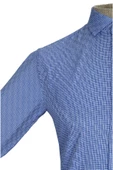 Cengiz İnler Standart Yaka Dört Çizgi Kare Desen Oxford Slim Fit Erkek Pamuk Gömlek - 2