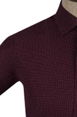 Cengiz İnler Standart Yaka Düz Puantiye Desen Slim Fit Erkek Pamuk Gömlek - 3