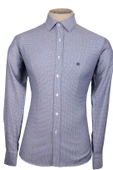 Cengiz İnler Standart Yaka Tetris Desen Oxford Slim Fit Erkek Pamuk Gömlek - 4