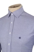 Cengiz İnler Standart Yaka Tetris Desen Oxford Slim Fit Erkek Pamuk Gömlek - 2