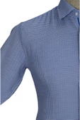 Cengiz İnler Standart Yaka Tetris Desen Oxford Slim Fit Erkek Pamuk Gömlek - 5