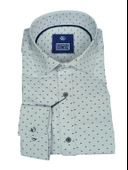 Cengiz İnler Standart Yaka Sinek Desen Slim Fit Erkek Pamuk Gömlek - 6