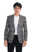 Cengiz İnler Kırçıl Desen Kırlangıç Yaka Tek Düğme Slim Erkek Ceket - 5