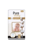 Pure Baby Organik Pamuklu Cırtlı Bez 4lü Paket 4 Numara Maxi 192 Adet thumbnail 2