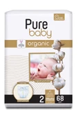 Pure Baby Organik Pamuklu Cırtlı Bez 3lü Paket 2 Numara Mini 204 Adet - 2