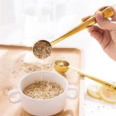 BUFFER® Mandallı Kahve Ölçü Kaşığı Gold Çok Fonksiyonlu Paslanmaz Çelik Kaşık - 3