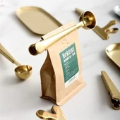 BUFFER® Mandallı Kahve Ölçü Kaşığı Gold Çok Fonksiyonlu Paslanmaz Çelik Kaşık - 2