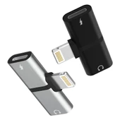 POWERMASTER IPHONE LIGHTNING ŞARJ VE KULAKLIK ÇEVİRİCİ ADAPTÖR JACK - 3