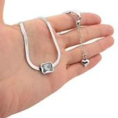 Pigado Paslanmaz Çelik Yılan Derisi Ezme Zincir Baget Kolye thumbnail 4