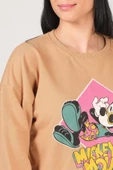 Kadın Mickey Mouse Baskılı Eşofman Takımı Camel - 6