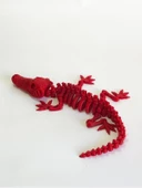 3D Hareketli İskelet Timsah Figürlü Oyuncak - Kırmızı thumbnail 5