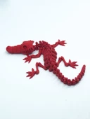 3D Hareketli İskelet Timsah Figürlü Oyuncak - Kırmızı thumbnail 4