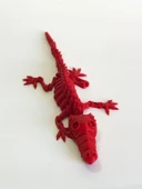 3D Hareketli İskelet Timsah Figürlü Oyuncak - Kırmızı thumbnail 7