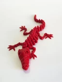 3D Hareketli İskelet Timsah Figürlü Oyuncak - Kırmızı thumbnail 8