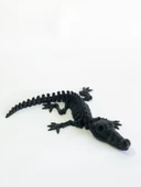 3D Hareketli İskelet Timsah Figürlü Oyuncak - Siyah thumbnail 4