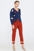 Paça Detaylı Triko Pantolon - Taba - 2