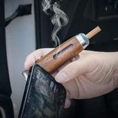 Polham Taşınabilir Sigara Küllüğü Araç Küllük Araç İçi Mini Sigara Tutucu Ahşap Kül Tablası - 4
