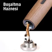 Polham Taşınabilir Sigara Küllüğü Araç Küllük Araç İçi Mini Sigara Tutucu Ahşap Kül Tablası - 5