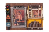 Dekoratif Metal Çerçeve Tramvay Dekorlu Vintage Ev Ofis Hediyelik - 1