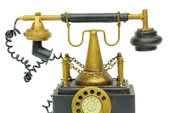 Dekoratif Metal Telefon Kumbaralı Biblo Hediyelik - 2