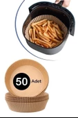 50 Adet Air Fryer Pişirme Kağıdı Tek Kullanımlık Hava Fritöz Yağ Geçirmez Yapışmaz Tabak Model thumbnail 10