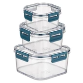 BUFFER® Deprem Pratik Mutfak Kiti-3 3'lü Pratik Silikon Contalı Saklama Kapları+ 2x Su Matarası thumbnail 3