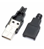 4 Pin Usb Erkek Soket Plastik Kapaklı Bağlantı thumbnail 4