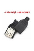 4 PİN DİŞİ USB SOKET - PLASTİK KAPAKLI USB BAĞLANTI thumbnail 1