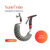 Plasyay Spiral Sulama Yıkama Hortum Rekorlu ve Yeni Tetikli Uzun Başlıklı Set - 3