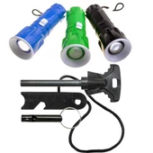 BUFFER® Deprem Acil Durum Seti Zoomlu El Feneri+ Magnezyum Çakmaktaşı Ateş Başlatıcı Düdük Hediyeli - 1