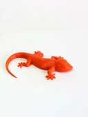 3D Kertenkele Gecko Figürlü Model Oyuncak - Turuncu thumbnail 3