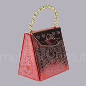 İnci Saplı Demonte Karton Çanta 25 Adet - 2