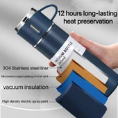 Polham 500ML Tek Bardaklı 12 Saat Isı Korumalı Paslanmaz Çelik Termos, Sızdırmaz, Taşınabilir Termos - 4