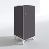 Kenzlife kilitli dolap rana39 gri 68*39*39 banyo dolabı hazır mutfak ofis kiler kitaplık evrak ayaklı thumbnail 2